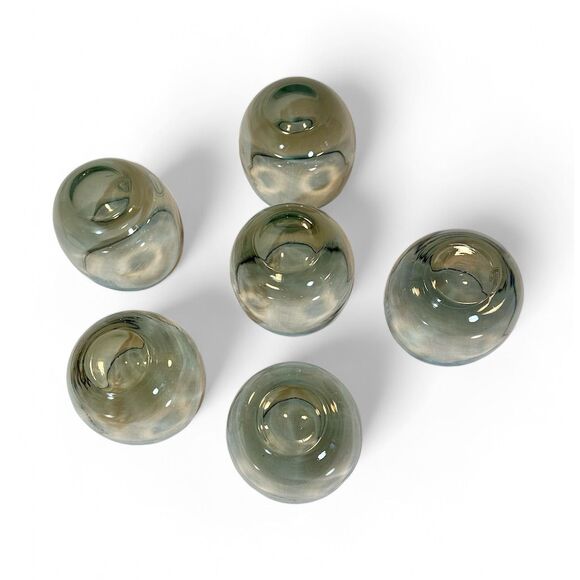 Vintage Washington Redskins NFL Smoke Gray Low-ball Barware, Set of 6, 1970-80s - Picture 7 of 11